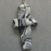 BLACK, WHITE, SILVER PRAYER BEADS CLOSE UP