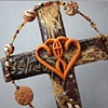 ONE IN THE SPIRIT BROWN & GOLD 
COLLAGE CROSS