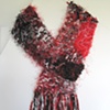 RED, BLACK & WHITE ART SCARF (SOLD)
