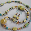 OCEAN WAVES ON SAND 
BEADED NECKLACE SET