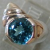 STERLING W/ BLUE TOPAZ RING VIEW 2