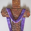 COPPER CROSS WITH PURPLE SHROUD _2