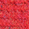 O_RED SCARF OR STOLE W/ RAINBOW FLECKS OF COLOR_CLOSE