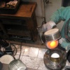 MOLTEN METAL POURED INTO THE FLASK