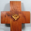 ONE IN THE SPIRIT 
POLYMER CLAY ON CEDAR CROSS FULL VIEW
