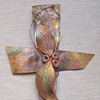 TWO LEAVES CURLED CROSS TIP (SOLD)