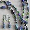 OLIVE GREEN & PURPLE LARIAT
