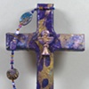 BREAD OF THE WORLD, WINE OF THE SOUL COLLAGE CROSS (PURPLE)