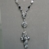 BLACK, WHITE, SILVER PRAYER BEADS