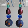 BLUE, BERRY, & TEAL 
POLYMER CLAY BEADED EARRINGS