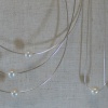 SINGLE PEARL ON OMEGA OR SNAKE CHAIN