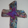 MAGENTA BUTTERFLY W/ BLUE