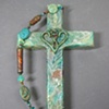 ONE IN THE SPIRIT LIGHT GREEN COLLAGE WALL CROSS
