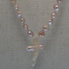 19" FRESHWATER PEARLS WITH PEARL CROSS