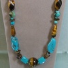 TURQUOISE & TIGEREYE BEAD STRAND (SOLD)