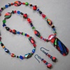 RED FIREWORKS 
BEADED NECKLACE SET