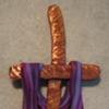 PURPLE DRAPED COPPER CROSS 2 (SOLD)