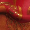 GOLD AND RED PIN W/ FOIL 2