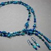 BLUES & TEAL LARIAT SET FULL VIEW