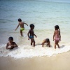 kids playing at pescadora beach