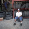 man with tires