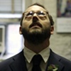 Mike looks up on his wedding day