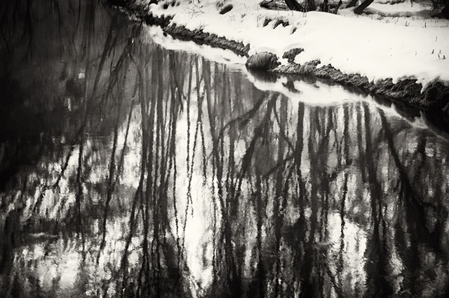 Snow, River, and Trees