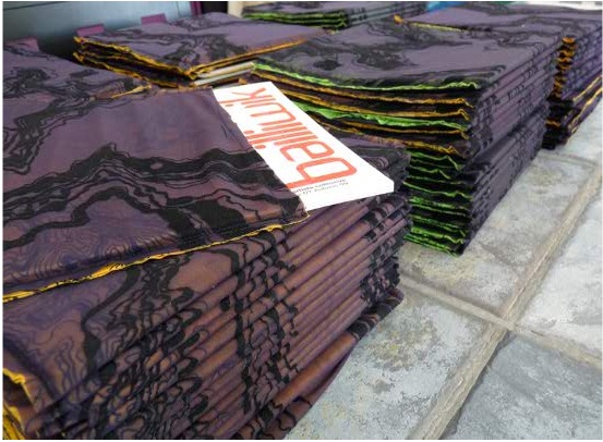 Bailliwik Covers, Fall 2009
screen printed and flocked layers of sheer fabric
edition of 125 