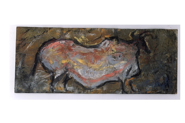 Dirty grey cow