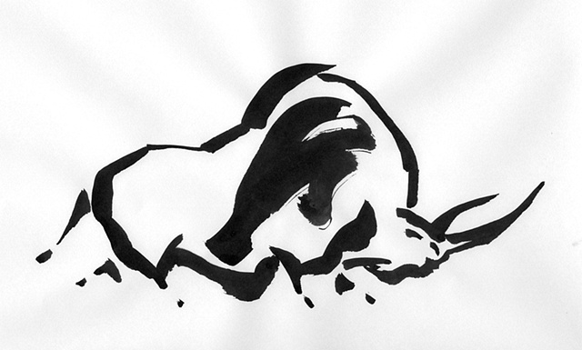 Rhino/ back & white
