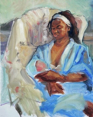 Woman with baby sketch