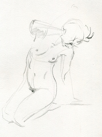 Figure kneeling