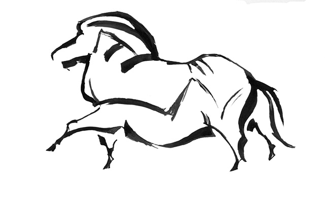 Striped horse