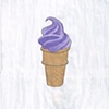 Gessoed Out Shell Ad with Ice Cream Cone