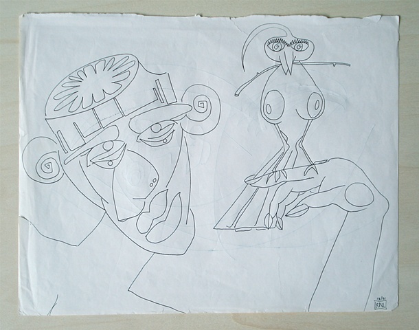 man with bird