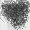 Business Hearts:  2/11/07, 1:23-1:28 am
(side 2 of double-sided drawing on perforated paper)