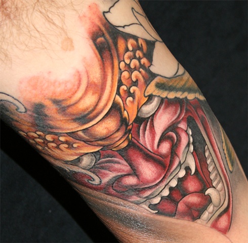 japanese mask tattoo