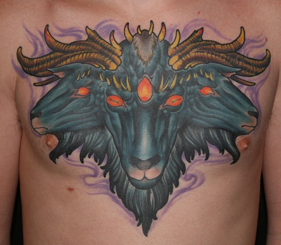 Three headed goat chestpiece