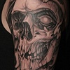 Black and grey skull.