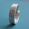 Cog Wedding Band with Diamonds