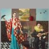 Family Portrait with Kimono and Raven