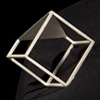 One-Sided Cube Brooch