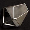Three-Sided Cube Brooch