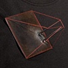 Red Perspective Square Brooch