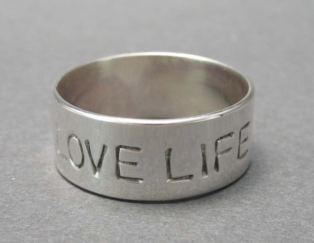 Love Life Silver Ring