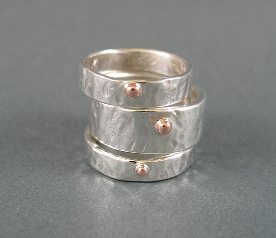 3 Bands With Copper Beads