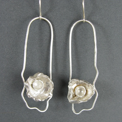 Water Casted Wire Earrings