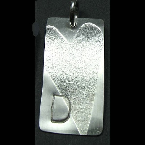Sterling Silver Initial Tag