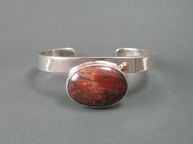 Smooth Breciated Jasper Cuff
