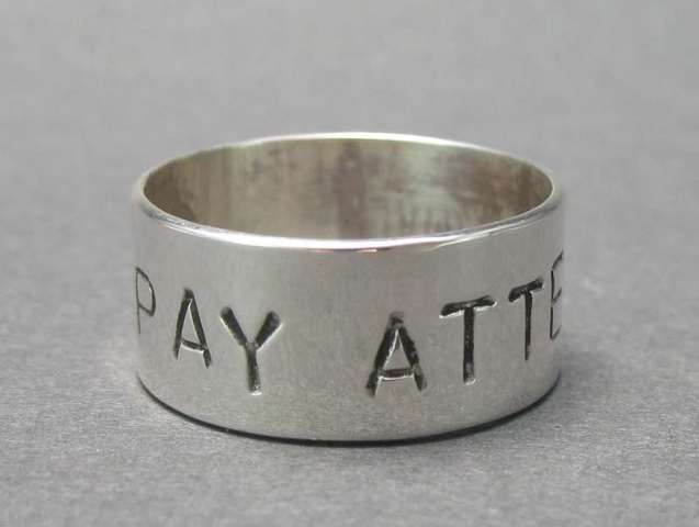 Pay Attention Silver Ring